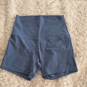 Oasis Blue High Rise Lululemon Align Shorts 4in